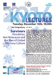 Kyoto Lecture 2014「Survivors: Hiroshima, the Holocaust and the Rise of Global Memory Culture」