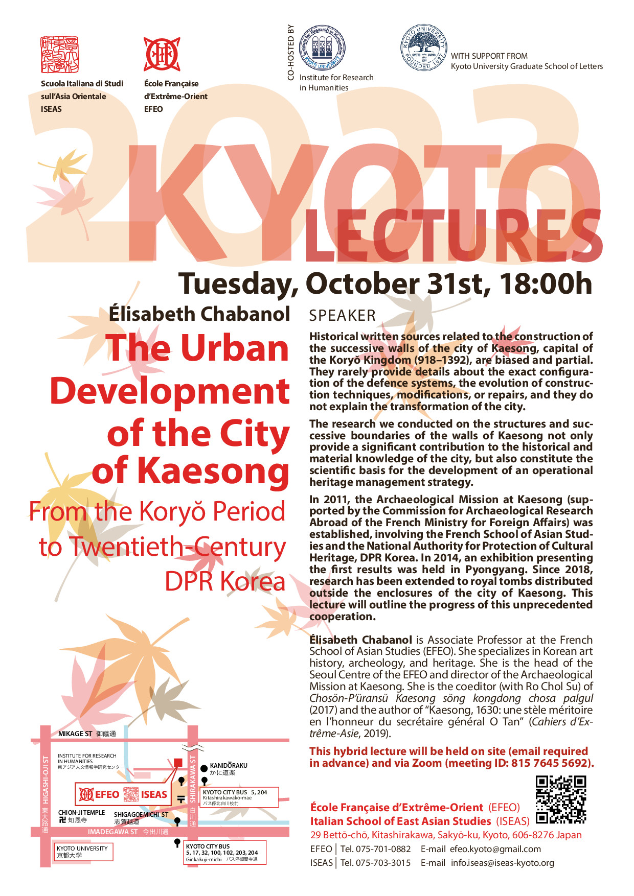 Kyoto Lectures 2023-10-31