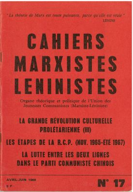 CAHIERS MARXISTES LENNINISTES