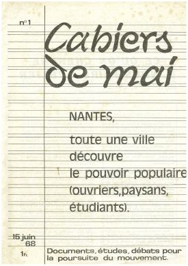 Cahiers de mai n°1